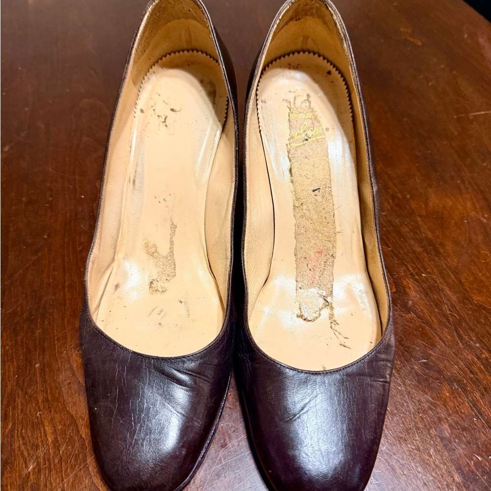 Christian Louboutin Dark Brown Women's Heels